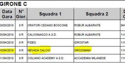 Recupero 24^ giornata - data concordata